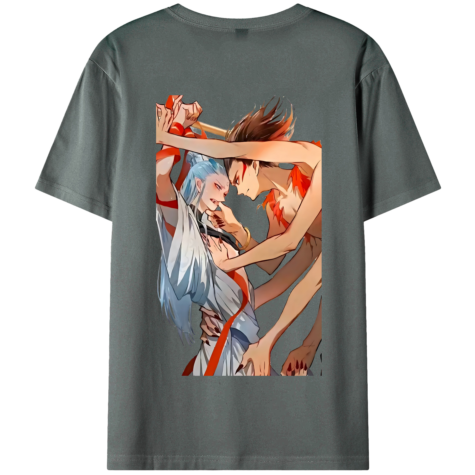 （画像用） Ne Zha 2 ナタ 魔童の大暴れ 綿100％半袖Tシャツ（背面プリント）